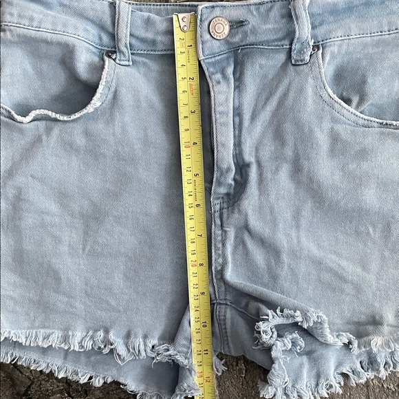 ZENANA Women’s Distressed Light Blue Jean Shorts Sunshine Holiday Indie Grunge - Picture 7 of 10